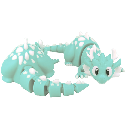 Articulated 3D Printed Dragon – Flexible Desk Toy – 6.3 in – Single