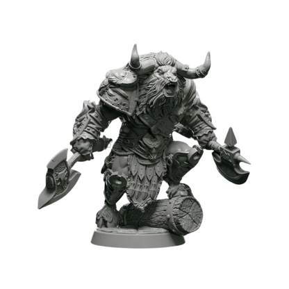 Minotaur Warlord - 32mm & 75mm Miniature for Tabletop RPGs