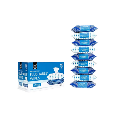 Member's Mark Flushable Wipes Fresh Scent 540 ct | Gentle & Convenient