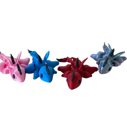 2 Pack Articulating Mystery Baby Dragon | 3D Printed Flexible Fidget Toy