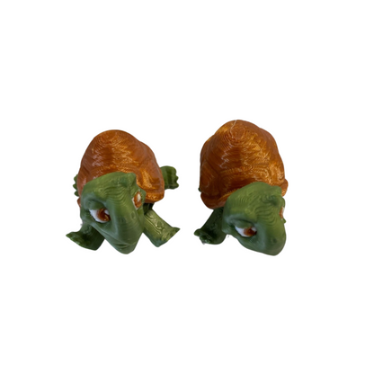 3D Printed Articulated Turtle Figurines – Handmade Poseable Desk Decor – Set of 2 Miniatures