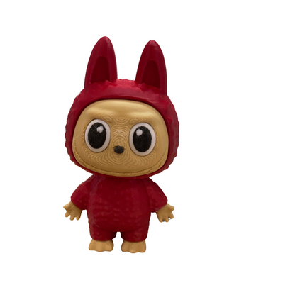 3D Printed Cute Collectible Figure – Multicolor Bunny Suit – Hand-Assembled