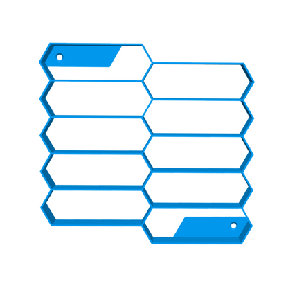 3D Printed Hexagonal Hot Wheels Shelf – Wall Mounted Display Rack – Multiple Color Options