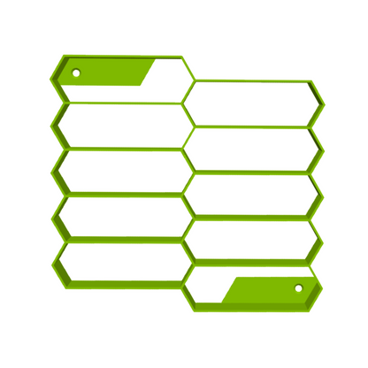 3D Printed Hexagonal Hot Wheels Shelf – Wall Mounted Display Rack – Multiple Color Options