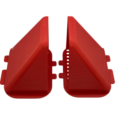 BMW Cold Air Intake Scoops – Left & Right with Integrated Grille – 3D Printed – Red