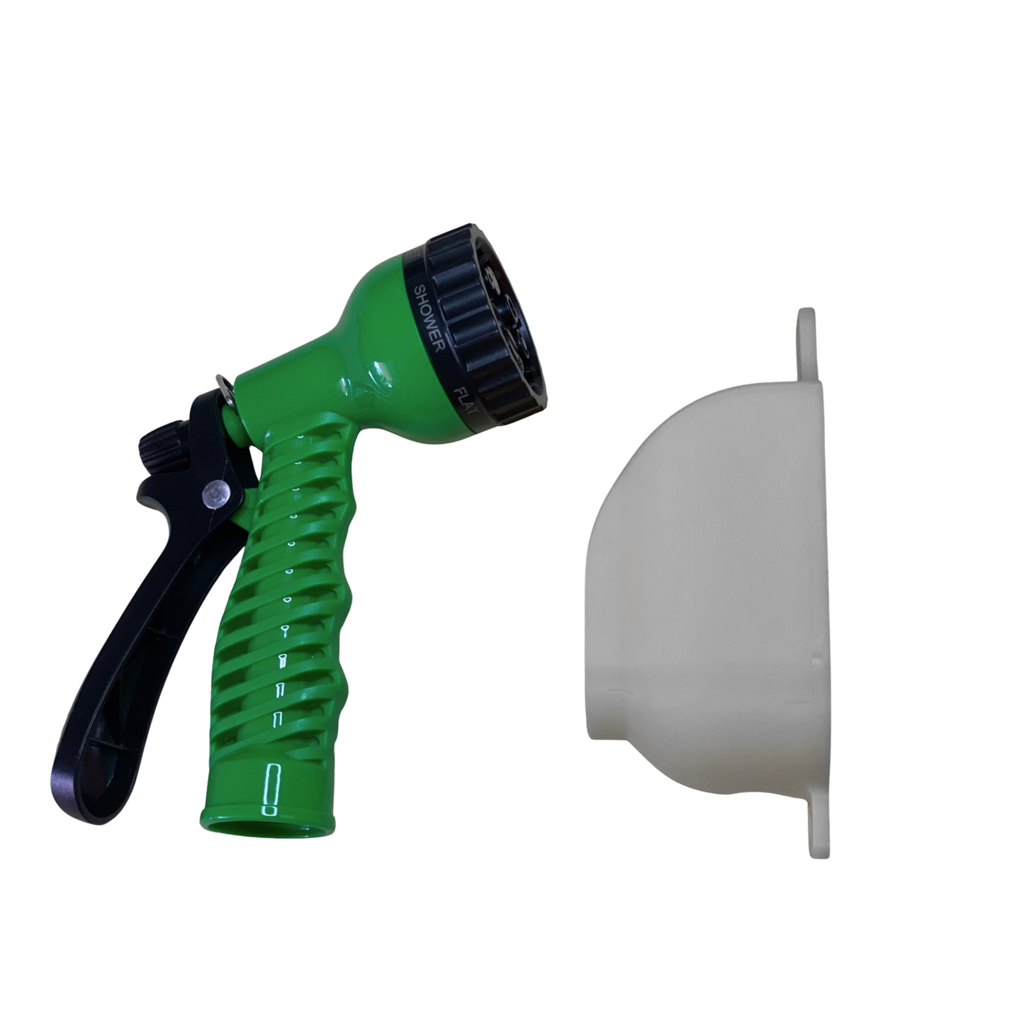 Garden Hose Nozzle (3 Colors) with 3D Printed Wall Mount Holder – Multiple Holder Colors – Choose Your Color or Random