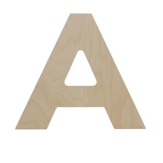 Unfinished Wooden Letters – 4", 6", 8" Baltic Birch Wood Cutouts 3mm DIY Crafts