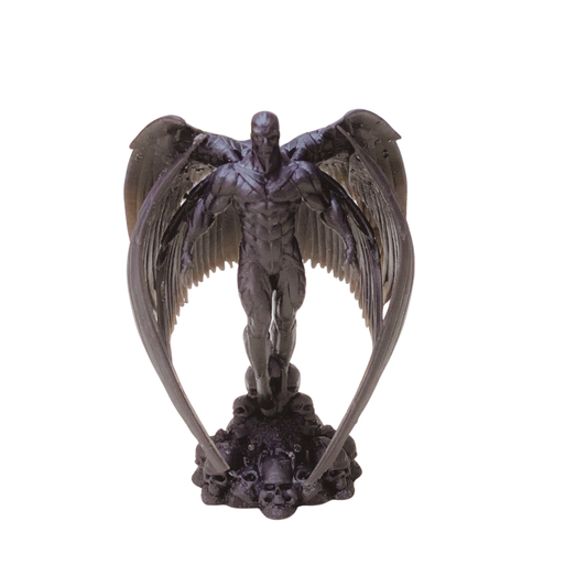 DARK ANGEL WINGED DEMON FIGURINE - RESIN STATUE Gothic Horror Collectible - 3" Tall x 2" Wide