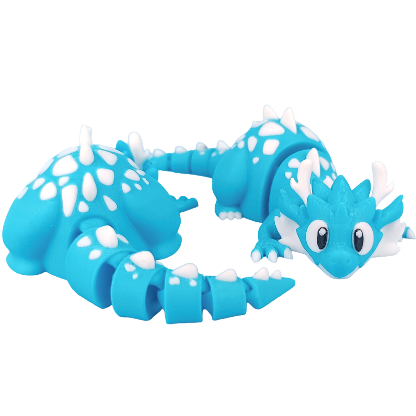 Articulated 3D Printed Dragon – Flexible Desk Toy – 6.3 in – Single