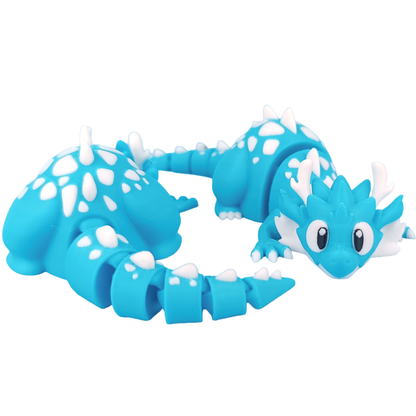 Articulated 3D Printed Dragon – Flexible Desk Toy – 6.3 in – Single