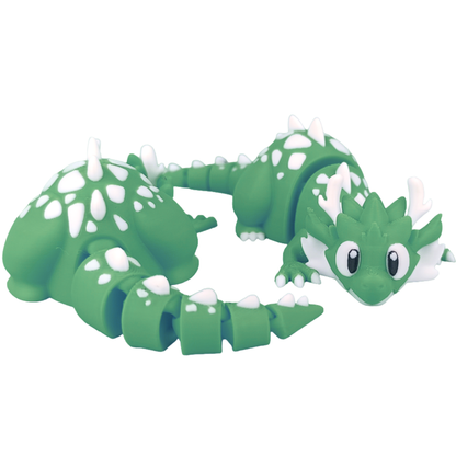 Articulated 3D Printed Dragon – Flexible Desk Toy – 6.3 in – Single