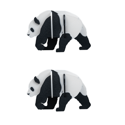 3D Printed Panda Kit - Set of 2 - Articulated PLA Model - DIY Puzzle & Unique Desk Decor