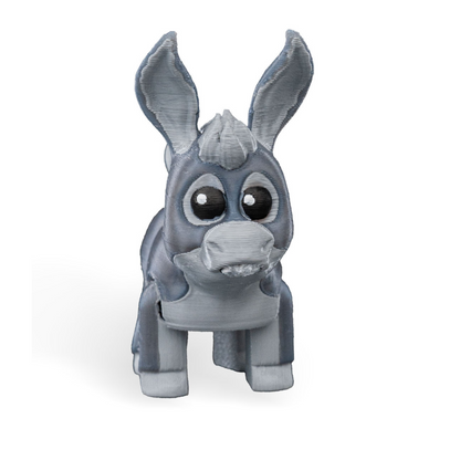 3D Printed Donkey Keychain – Articulated PLA Model – Cute and Collectible