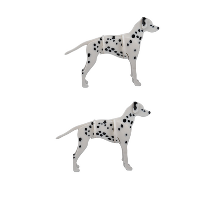 3D Printed Dalmatian Kit - Set of 2 - Articulated PLA Model - DIY Puzzle & Unique Desk Decor