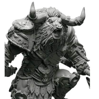 Minotaur Warlord - 32mm & 75mm Miniature for Tabletop RPGs