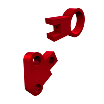 Bike Fishing Rod Holder - 3D Printed PETG Red