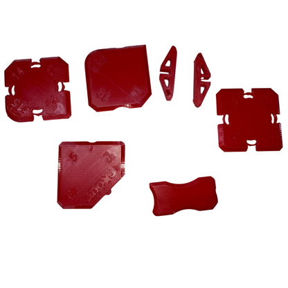 7PCS 3D Printed Caulking Tool Set - PETG Red | Precision Sealant Finishing Kit