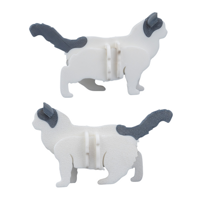 3D Printed Cat Kit - Set of 2 - Articulated PLA Model - DIY Puzzle & Unique Desk Decor