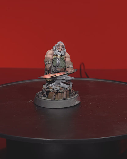 Dwarf Blacksmith Miniature, Resin Figure, Perfect for Tabletop RPGs, Wargames, and Painting